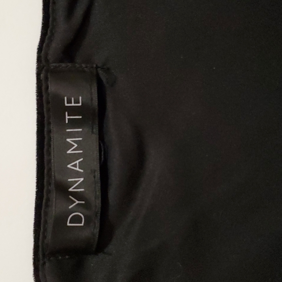 Dynamite black velour faux wrap dress size medium - Picture 7 of 8